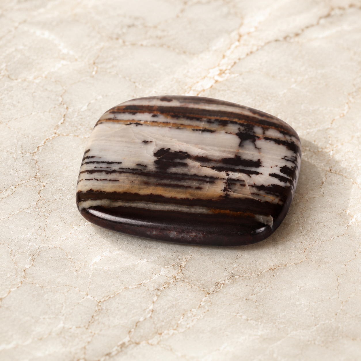 Natural Zebra Jasper Cabochon | Premium Polished Healing Crystal | Loose Gemstone for Jewelry & Astrology - Image 3