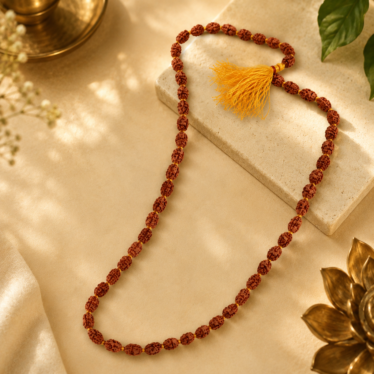 Premium Natural Rudraksha Japa Mala (108+1 Beads) – Handcrafted Prayer & Meditation Mala - Image 4