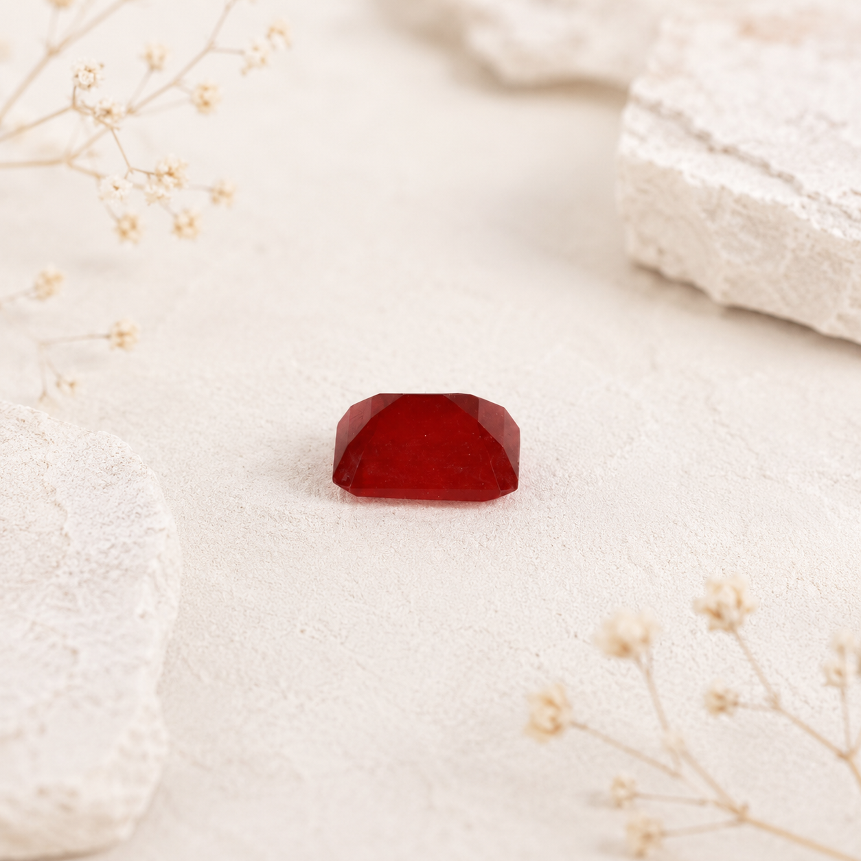 Natural Ruby (Manik) Certified Loose Gemstone – Octagonal Step Cut | 4.71 Carat | Red Corundum