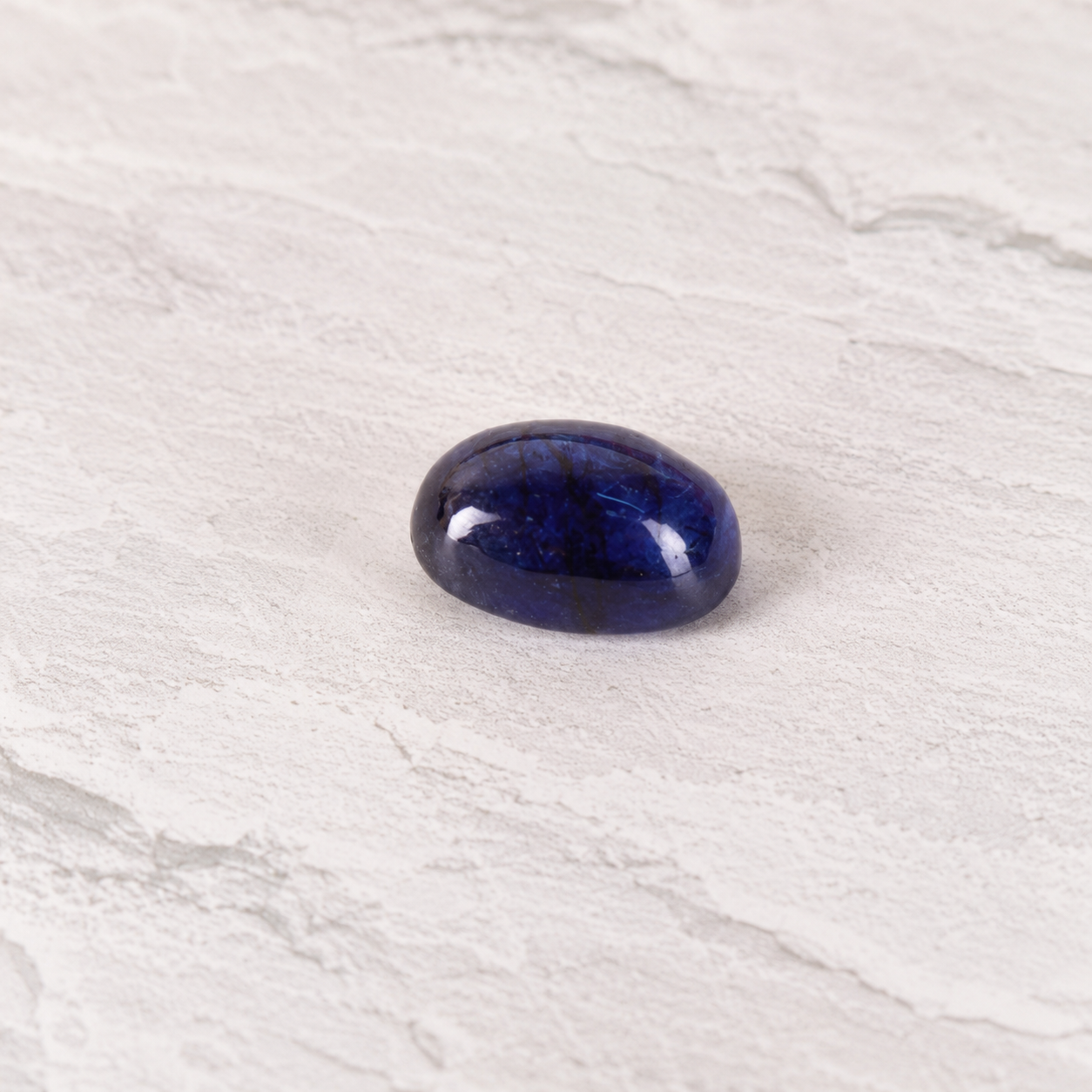 Premium 9.68 Cts Certified Natural Blue Sapphire (Neelam) Oval Cabochon - Image 2