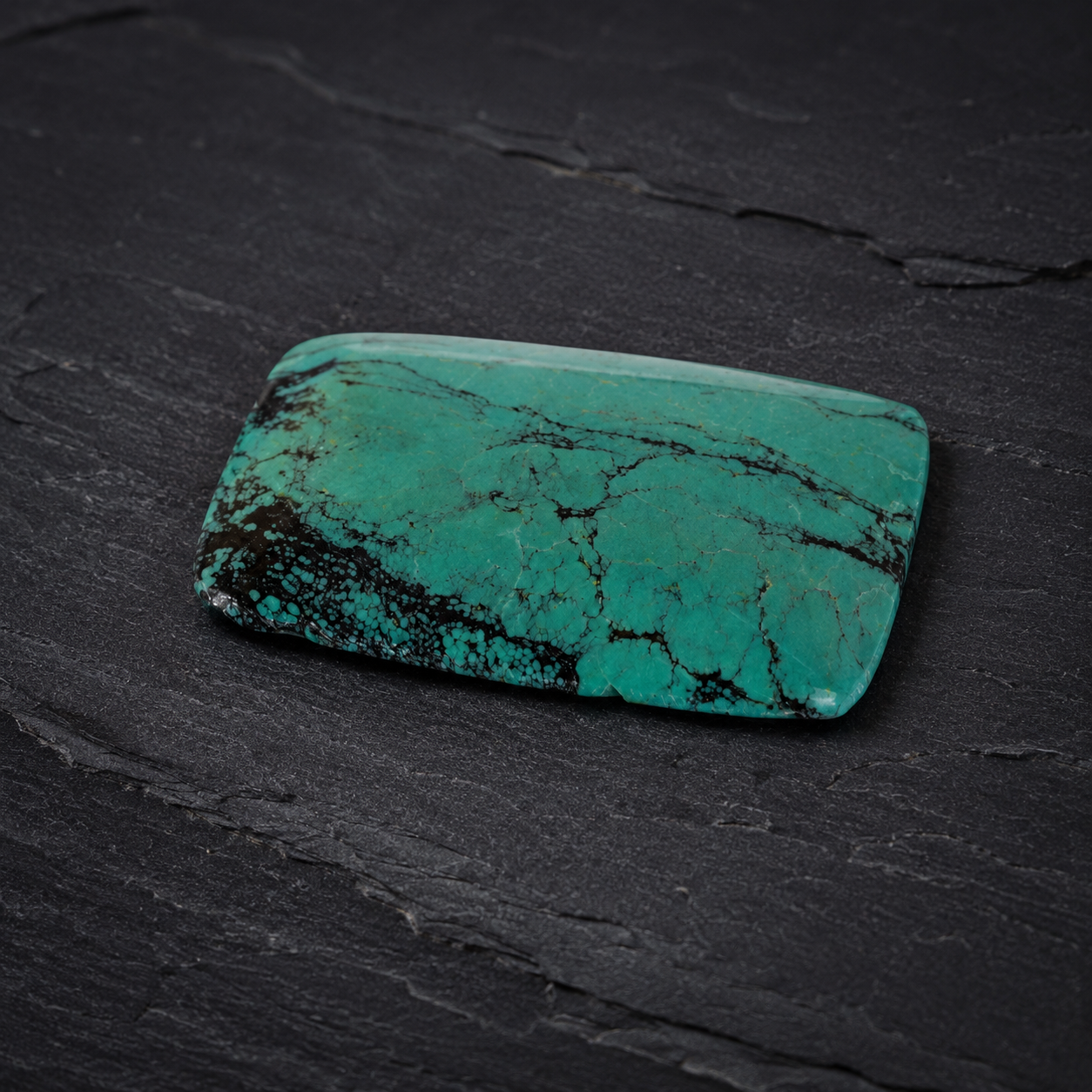 Premium 59.15 Cts Certified Natural Turquoise (Firoza) Cushion Cabochon - Image 2