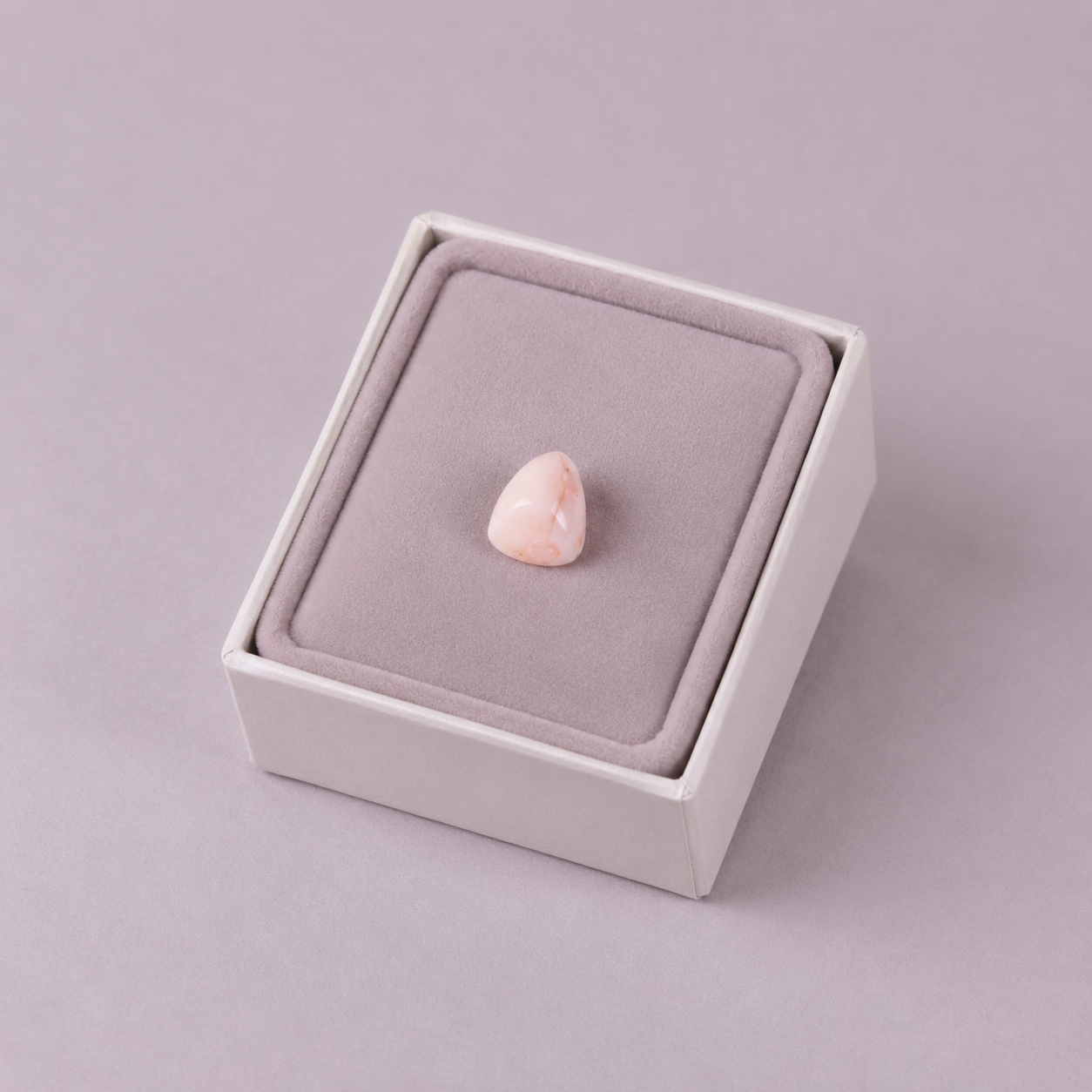 Natural Pink Opal Pear Cabochon Certified Gemstone - Image 2