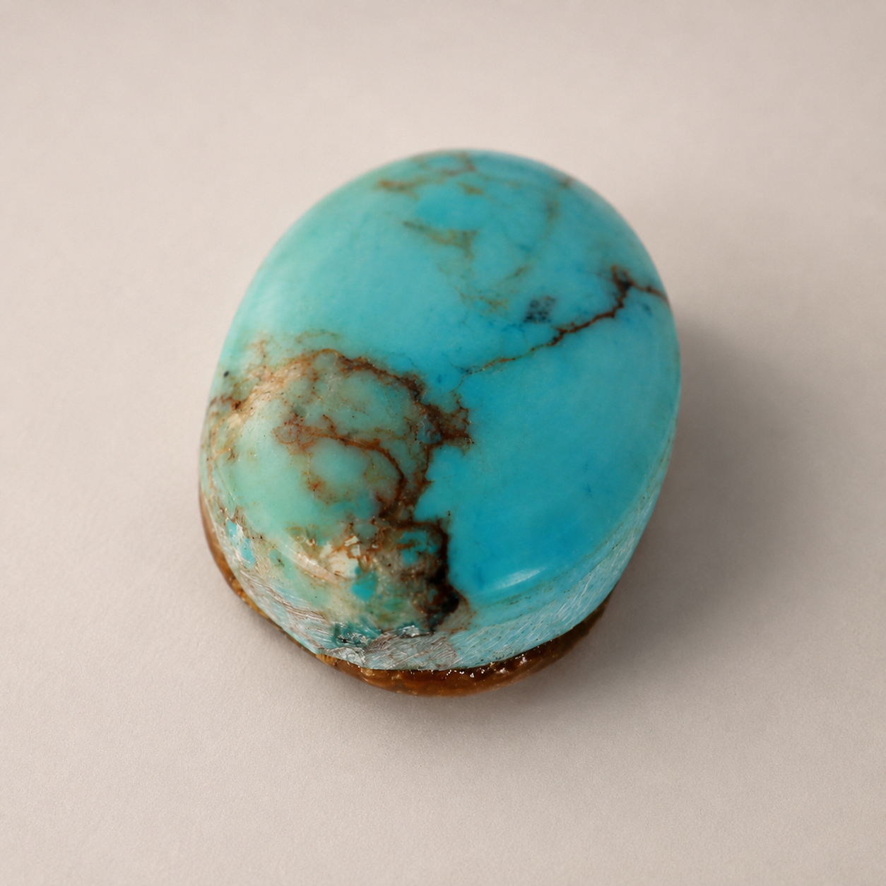 Natural Turquoise (Firoza) Gemstone – Premium Oval Cabochon | Certified Healing & Astrological Stone