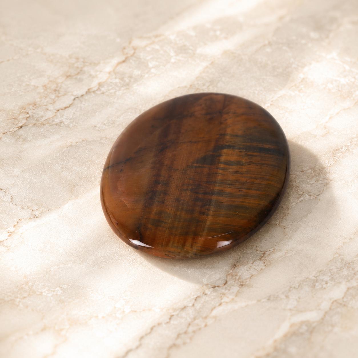 Natural Tiger Eye (Tiger's Eye) Gemstone – Premium Oval Cabochon | Certified Healing & Astrological Stone - Image 2