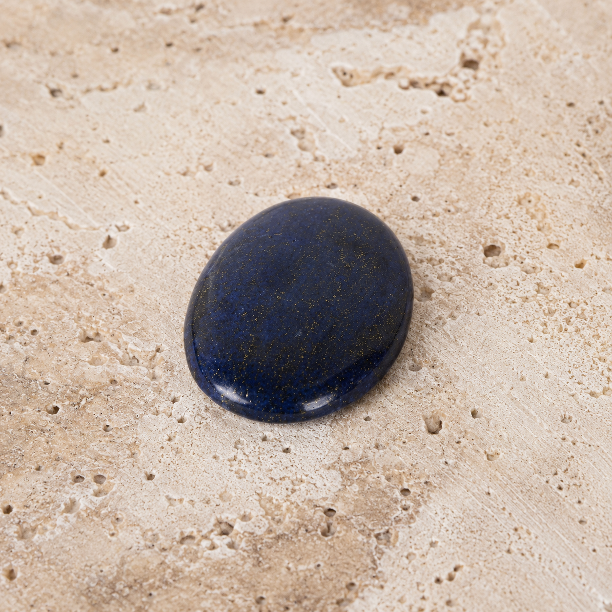 Natural Lapis Lazuli Gemstone – Premium Oval Cabochon | Certified Healing & Astrological Stone - Image 4