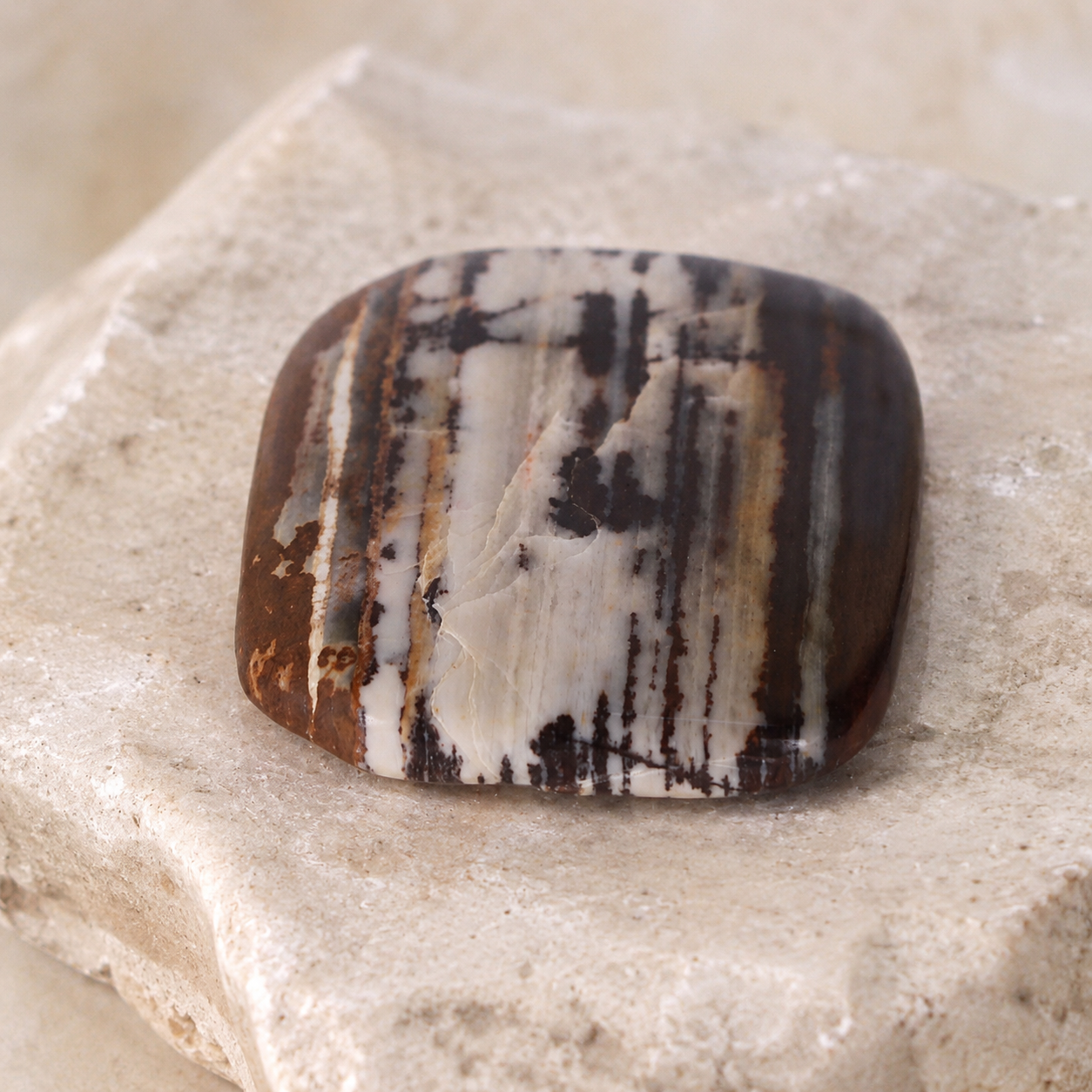 Natural Zebra Jasper Cabochon | Premium Polished Healing Crystal | Loose Gemstone for Jewelry & Astrology - Image 2