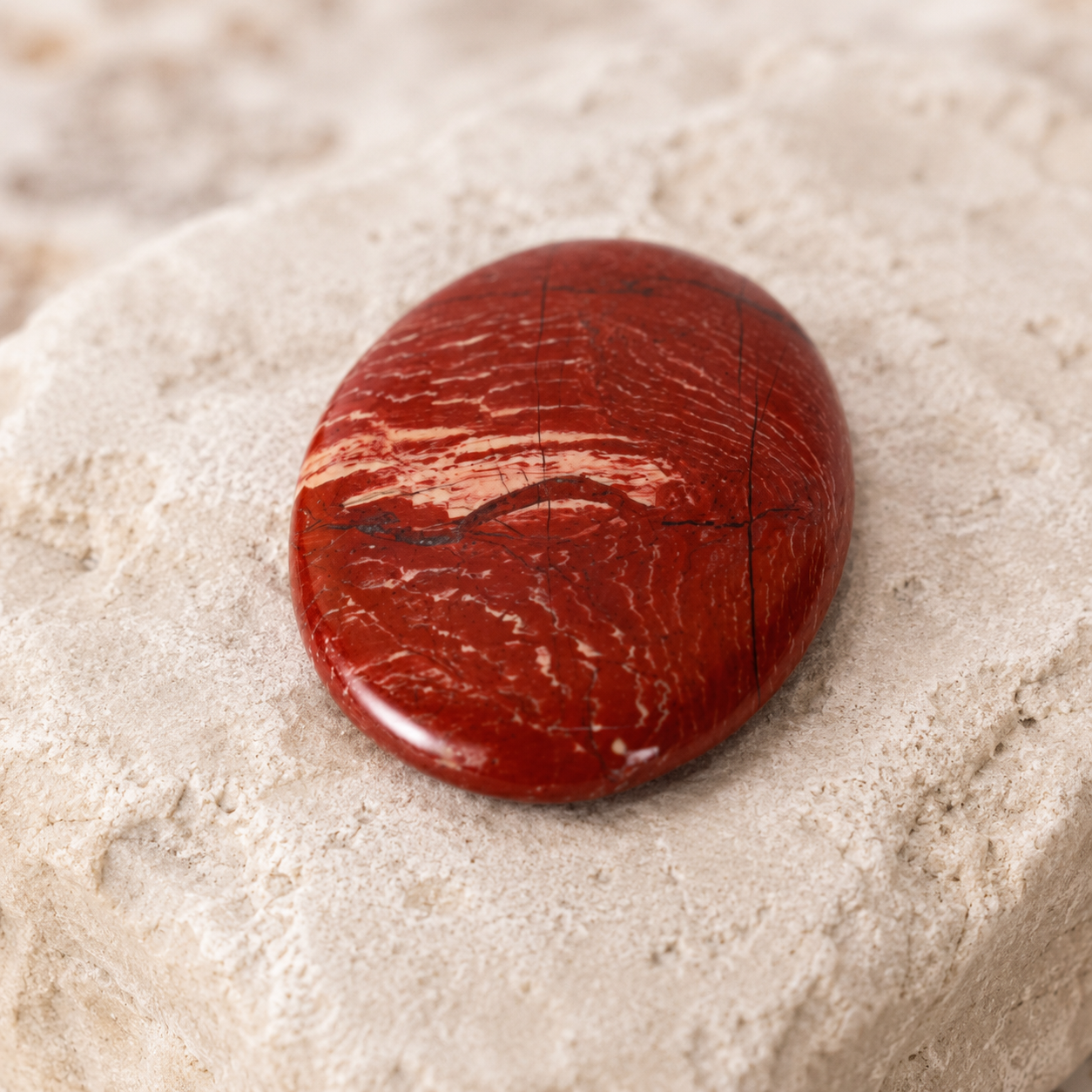 Natural Red Jasper Cabochon | Premium Polished Loose Gemstone | Healing Crystal for Jewelry & Meditation - Image 4