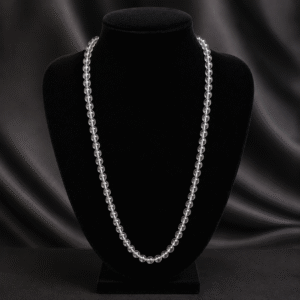 premium Natural Crystal (Sphatik) Mala, perfect for meditation, prayer, and enhancing spiritual energy.