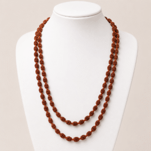 Premium Natural Rudraksha Japa Mala (108+1 Beads) – Handcrafted Prayer & Meditation Mala