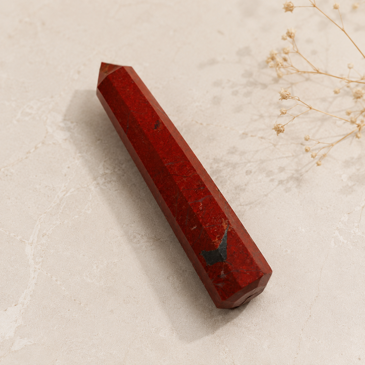 Natural Red Jasper Crystal Tower | Polished Obelisk Healing Stone | Energy Generator Wand | Meditation & Reiki Crystal - Image 4