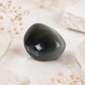 Natural Cat's Eye Quartz (Lehsunia) 10.76 Carats - Certified Oval Cabochon Greyish Green Quartz Gemstone