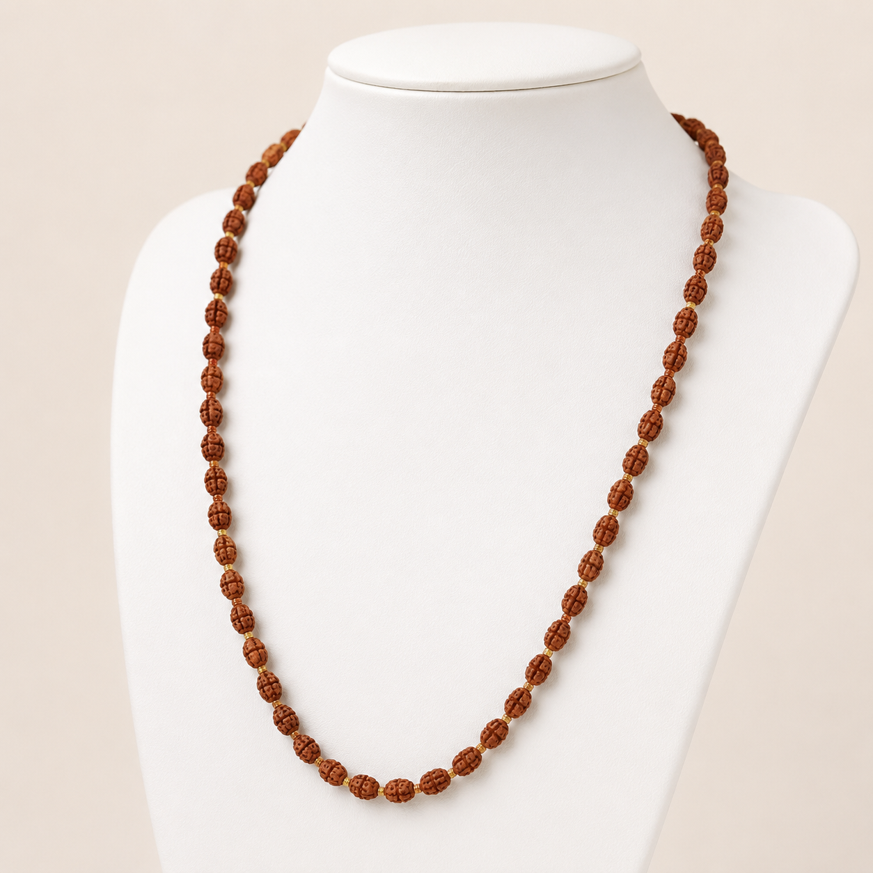 Premium Natural Rudraksha Japa Mala (108+1 Beads) – Handcrafted Prayer & Meditation Mala