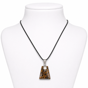 Premium Natural Leopard Skin Jasper Pendant Necklace