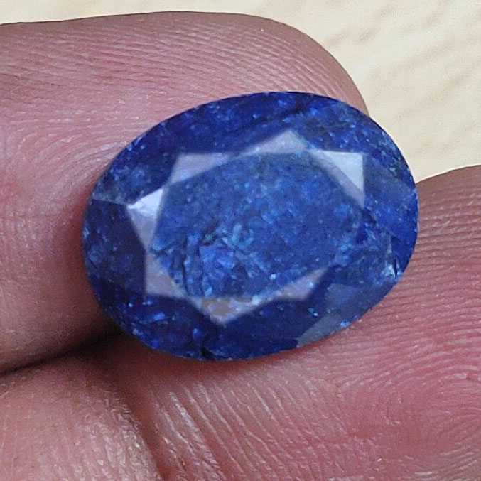Natural Blue Sapphire Oval Mixed Cut Gemstone – 12.96 Carats Certified Corundum - Image 5