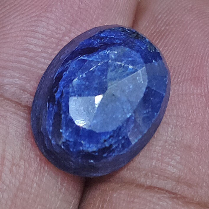 Natural Blue Sapphire Oval Mixed Cut Gemstone – 12.96 Carats Certified Corundum - Image 2