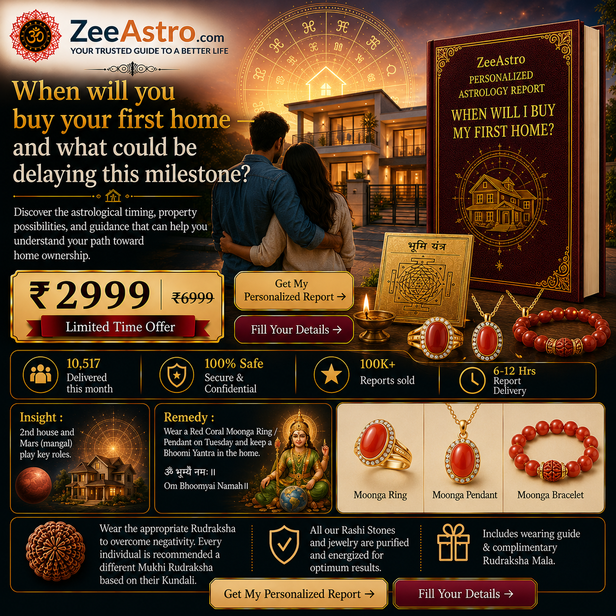 Personalized property and home astrology report
