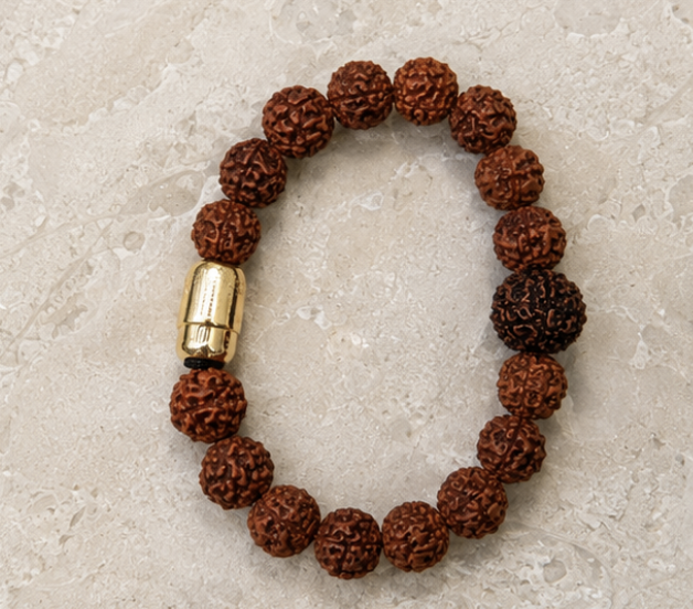 Rudraksh Bracelet | 18 Carats | Natural Spiritual Beaded Bracelet - Image 2