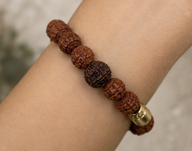 Rudraksh Bracelet | 18 Carats | Natural Spiritual Beaded Bracelet