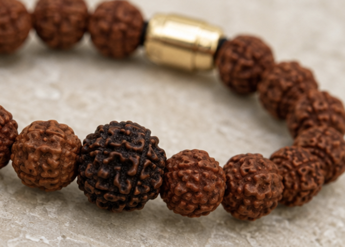 Rudraksh Bracelet | 18 Carats | Natural Spiritual Beaded Bracelet - Image 5