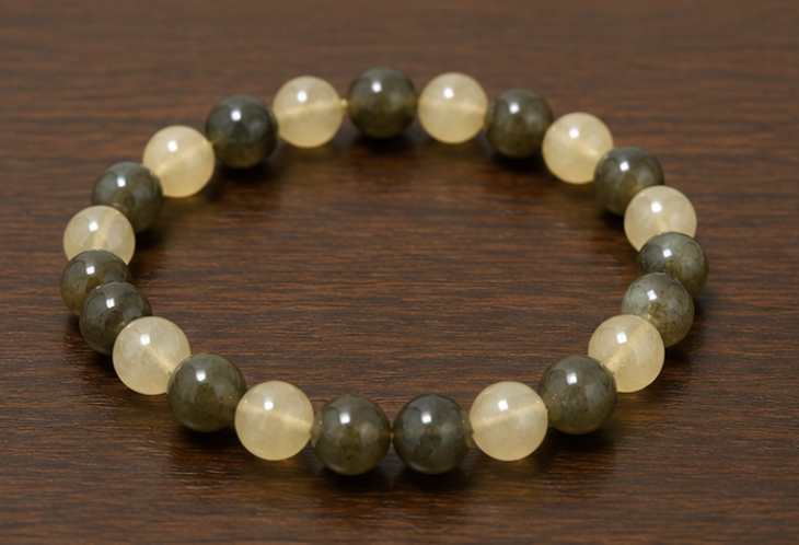 Labradorite & Citrine Bracelet | 11 Carats | Natural Crystal Beaded Bracelet - Image 4