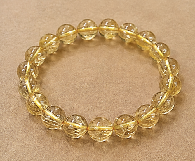 Citrine Bracelet | 17 Carats | Natural Yellow Crystal Beaded Bracelet - Image 3
