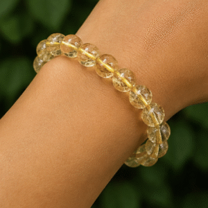 Citrine Bracelet | 17 Carats | Natural Yellow Crystal Beaded Bracelet