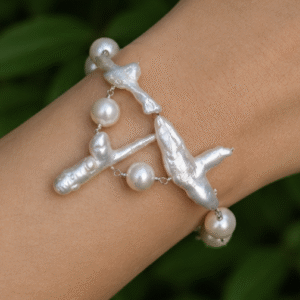 Cultured Freshwater Pearl Bracelet | 24 Carats | Natural-Looking Pearl Beaded Bracelet